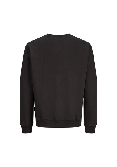Jack & Jones Jcofusıon Erkek Bisiklet Yaka Box Fit Sweatshirt Günlük Rahat Siyah