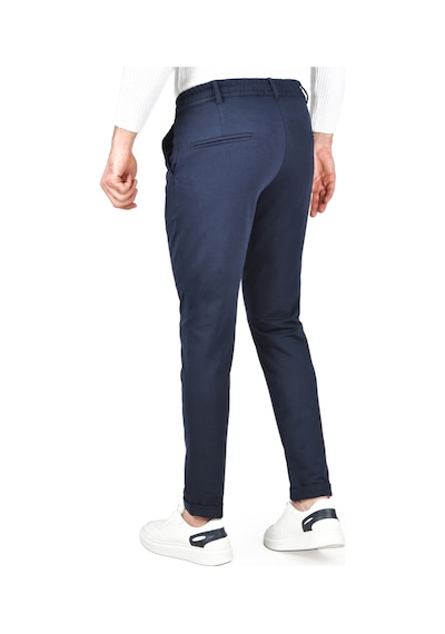 Deepsea Erkek Lacivert Beli Lastikli Slim Fit Likralı Duble Paça Penye Spor Pantolon 2502385 Lacivert