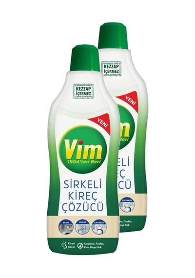 Vim Sirkeli Kireç Çözücü 1000 Ml X 2 Adet