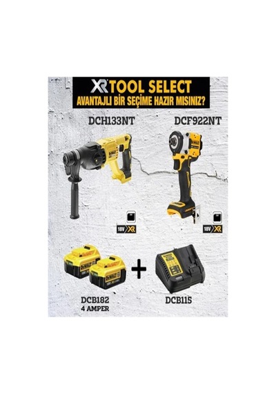 Dch133nt Kırıcı Delici 2.6j+dcf922nt Somun Sıkma+2x4ah Akü+şarj Cihazı - 560994067