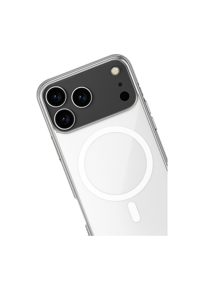 Apple iPhone Uyumlu  17 Pro Max Kılıf Magneticsafe Şeffaf Silikon - Şeffaf