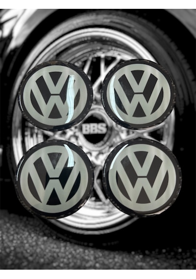 Volkswagen Jant Göbeği 4 Lü Oto Universal Jant Göbeği Damla Etiket 3d Jant Arması Damla Sticker Seti Çok Renkli