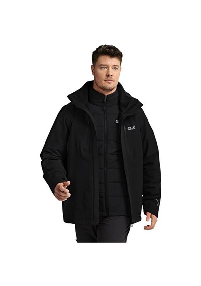 Jack Wolfskin Jasper Pro 3ın1 Jkt M Erkek Outdoor Montu 3'ü 1 Arada A66293-6000 Siyah