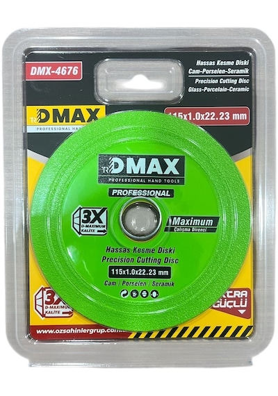 Dmax Cam Porselen Seramik Kesici Hassas Kesim 115 Mm X 1.0 X 22. 23 Mm