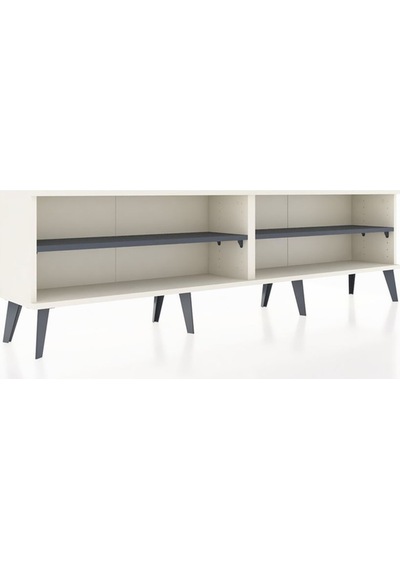 Arges Tv Ünitesi 2 Raflı 176x30x51 Aytaşı-aytaşı/antrasit Aytası/antrasıt