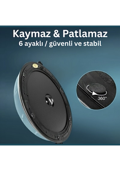 Evapera Modern Uluslararası Standartlarda Çift Renkli Denge Mobilite Pilates Bosu Ball Aleti Topu 58cm Gri-mavi