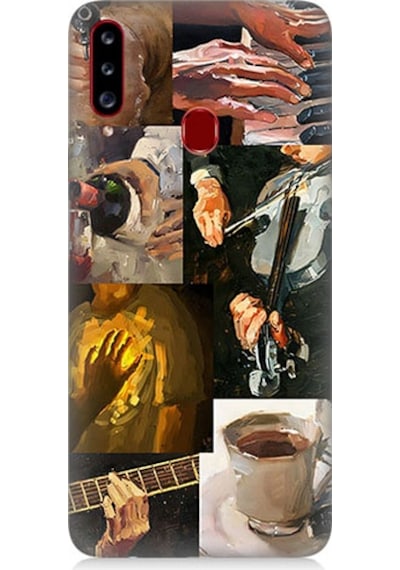 Samsung Galaxy A20s Uyumlu Sanat Kolleksiyonu Desenli Silikon Kılıf