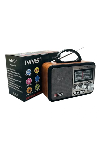 Nns Ns-8897 Orta Boy Retro, Nostaljik, Ahşap Tasarım Radyo