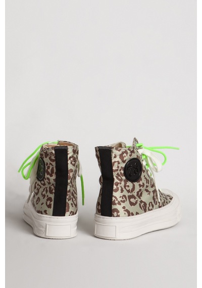 Guja Kadın Günlük Kanvas Kumaş Yüksek Bilek Sneaker Gj 285/2 Yeşil