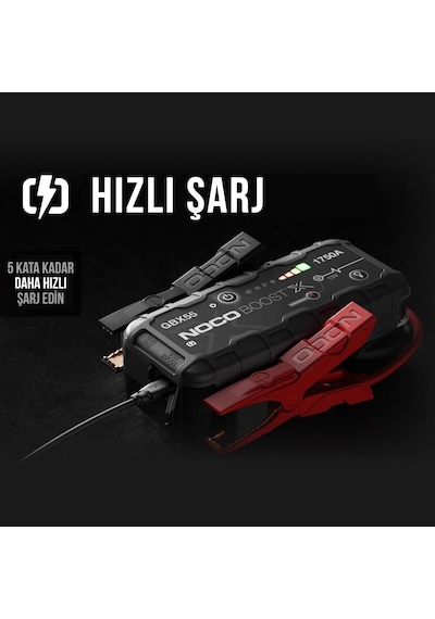Noco Gbx55 12V 1750Amp Ultrasafe Lityum Akü Takviye +  Powerbank