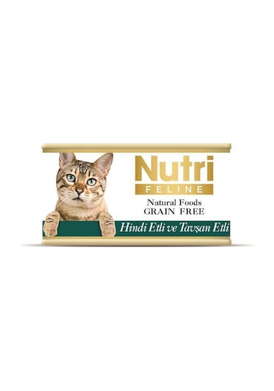 Nutri Feline Hindi ve Tavşan Etli Yetişkin Kedi Maması 85 G