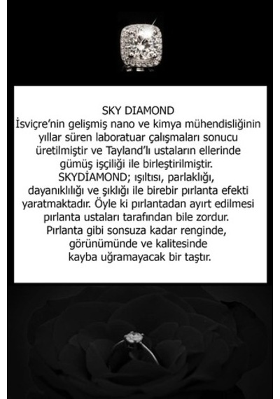 Sky Diamond Taşlı Oval Kesim Gümüş Lüks Set Takım-16