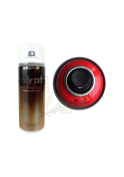 Motip Carat Sprey Boya TRAFİK KIRMIZI PARLAK 400 ml - RAL3020