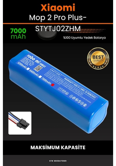 Xiaomi Mop Pro2+ 3D STYTJ02ZHM 7000mAh Robot Süpürge Bataryası