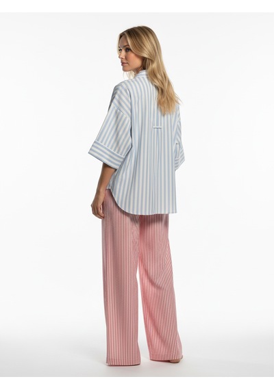 Xint Kırmızı Doğal Dökümlü Oversize Pantolon 201324