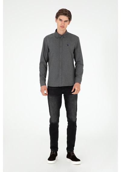 U.s. Polo Assn. Erkek Antrasit Gömlek Basic 50296757-vr006 Antrasit