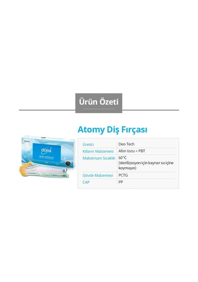 Atomy Altın Tozlu Diş Fırçası Açık Ahşap