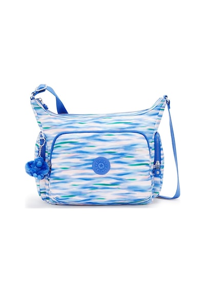 Kipling Kıplıng Gabb Orta Boy Omuz Çantası Desenli Dıluted Blue Beyaz - Mavi