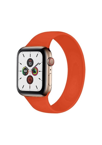 Apple Watch Uyumlu 38mm Krd-31 Solo Loop Large Kordon - Turuncu
