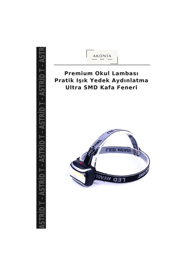 Premium Okul Lambası Pratik Işık Yedek Aydınlatma Ultra Smd Kafa Feneri Beyaz
