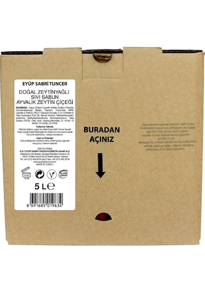 Eyüp Sabri Tuncer Ayvalık Zeytin Çiçeği Doğal Zeytinyağlı Sıvı Sabun 5 L