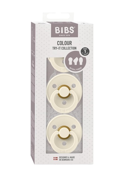 Bibs Try It Colour Üçlü Emzik Seti - Ivory