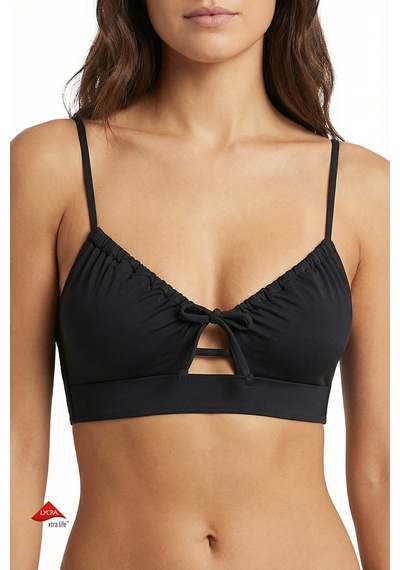 Penti Siyah Front Opening Bikini Üstü
