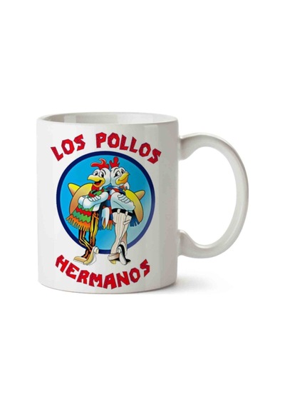 Los Pollos Hermanos İki Tarafı Baskılı Kupa Bardak Çok Renkli