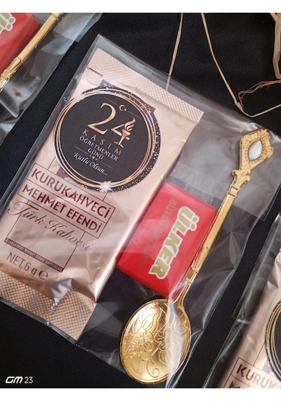 Farklı Market Öğretmenler Günü Altın Kaşık Kahve Çikolata 15 Adet