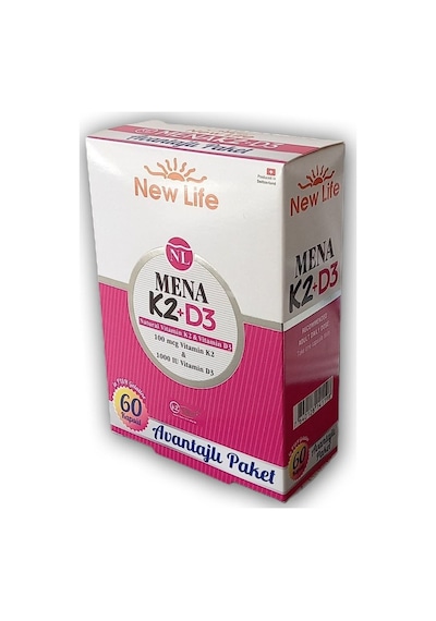 New Life Mena K2 + D3 Kapsül 60 Luk