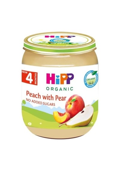 Organik Armutlu Şeftali Püresi 125 Gr