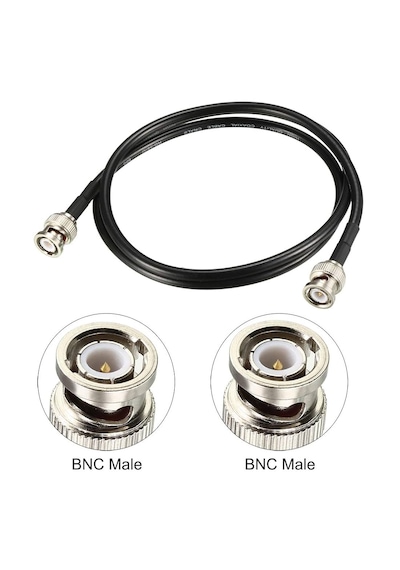 Rg58 Cu 50 Ohm Koaksiyel Kablo Bnc Erkek - Bnc Erkek Konnektörler Tak Kullan 3 Metre