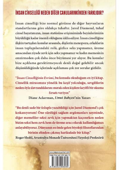 İnsan Cinselliğinin Evrimi (Karton Kapak) - Jared Diamond