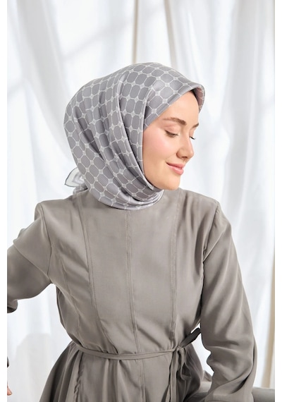 Silk Home %100 Twill İpek Eşarp S539 Gümüş
