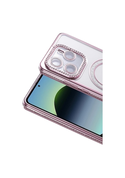Xiaomi Redmi Note 14 4g Uyumlu Joke Simli Magneticsafe Kılıf - Pembe