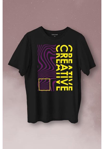 Creative Minimal Color Baskılı Tişört Unisex T-shirt 001
