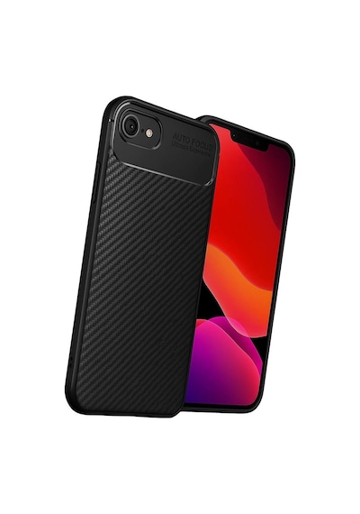 Apple iPhone Uyumlu 16e Kılıf Auto Focus Karbon Kapak - Siyah Evimdeyokyok