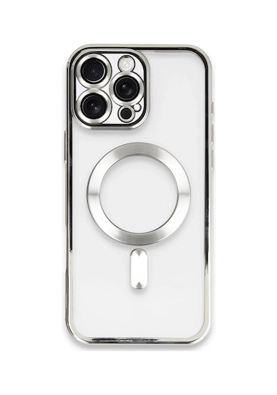 Apple iPhone Uyumlu  16 Pro Uyumlu Kılıf Kross Magneticsafe Kapak - Gümüş