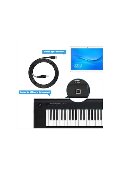 Midi Klavye Usb Type-c Kablosu 1.5 Metre