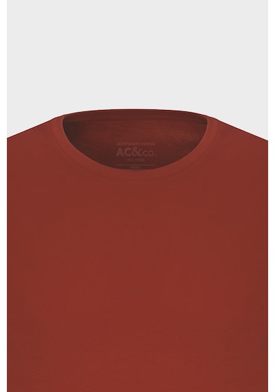 AC&Co / Altınyıldız Classics 4A4800000001BRDXS Slim Fit Bisiklet Yaka Kısa Kol Pamuklu Erkek Tişört Bordo