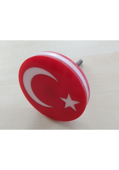 Vidalı Panjur Arması Yuvarlak Türk Bayrağı Ayyıldız Vidalı Arma