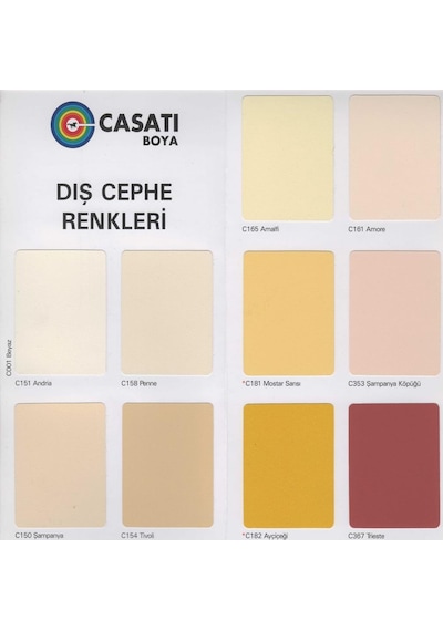 Casati Silikonlu Dış Cephe Boyası 15 Lt Ayça 15 Lt