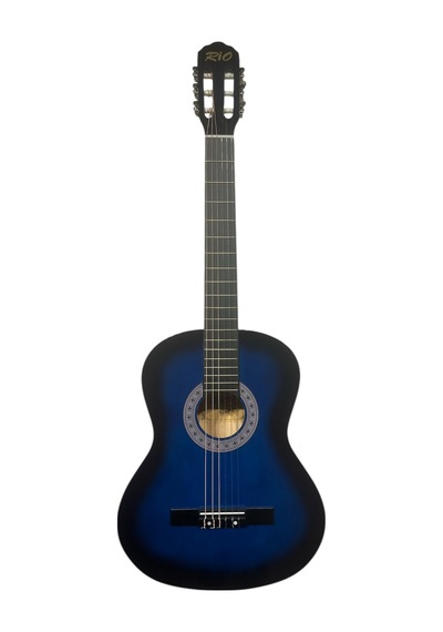 3/4 7-14 Yaş Mavi Klasik Gitar Askı Kapo Gitar Kılıf Pena Penalık Sticker