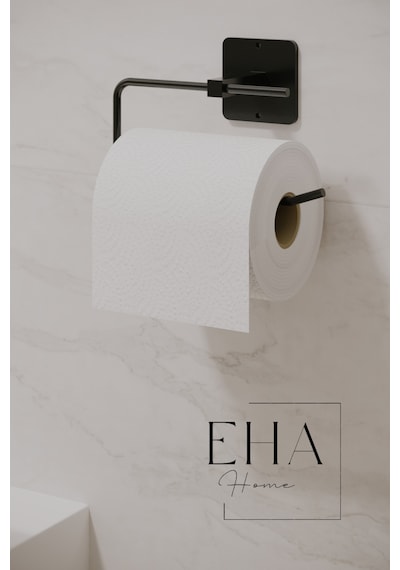 Yapışkanlı Siyah Fön Makinesi Askısı Tuvalet Wc Kağıt Askısı Tuvalet Kağıt Tutacağı Siyah Diğer