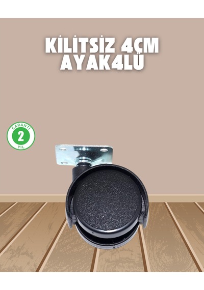 Sehpa Ve Ekipmanlar İçin Kilitsiz 4 Cm Ayak 4 Lü Çok Renkli