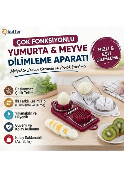 Privo Çok Fonksiyonlu Eşit Yumurta ,meyve Dilimleyici Kesici Aparat Diğer