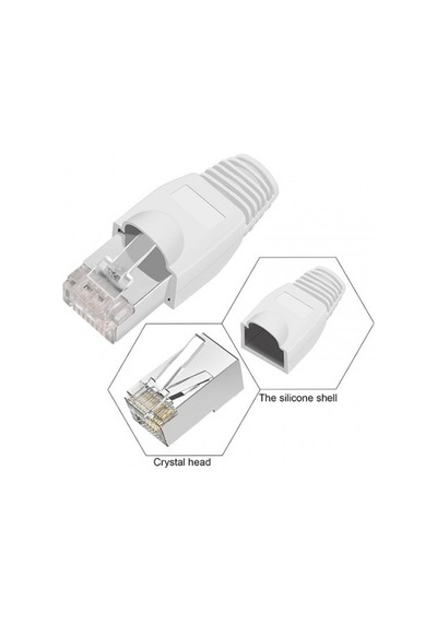 Cat5,cat6 İçin Rj45 Cover Koruyucu Kılıf Plastik Pcv Kılıf 100 Ad.