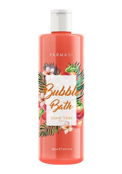 Farmasi Bubble Bath Island Vibes Şeftali ve Vanilya Kokulu Banyo Köpüğü 500 ML