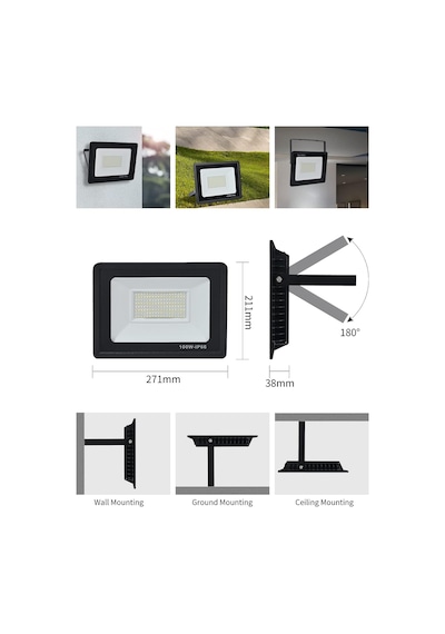Led Spot Dış Mekan 100 W, Led Projektör 10000 Lm Süper Parlak Led Spot Işık, 6000 K Soğuk Beyaz Ip66 Suya Dayanıklı Dış Mekan Spotu, Arka Bahçe, Garaj Girişi, Kapı, Garaj, Koridor, Bahçe İçin Çok Renkli Led Spot Dış Mekan 100 W, Led Projektör 10000 Lm Süper Parlak Led Spot Işık, 6000 K Soğuk Beyaz Ip66 Suya Dayanıklı Dış Mekan Spotu, Arka Bahçe, Garaj Girişi, Kapı, Garaj, Koridor, Bahçe İçin Çok Renkli