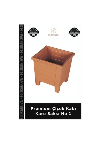Premium Çiçek Kabı Kare Saksı No 1